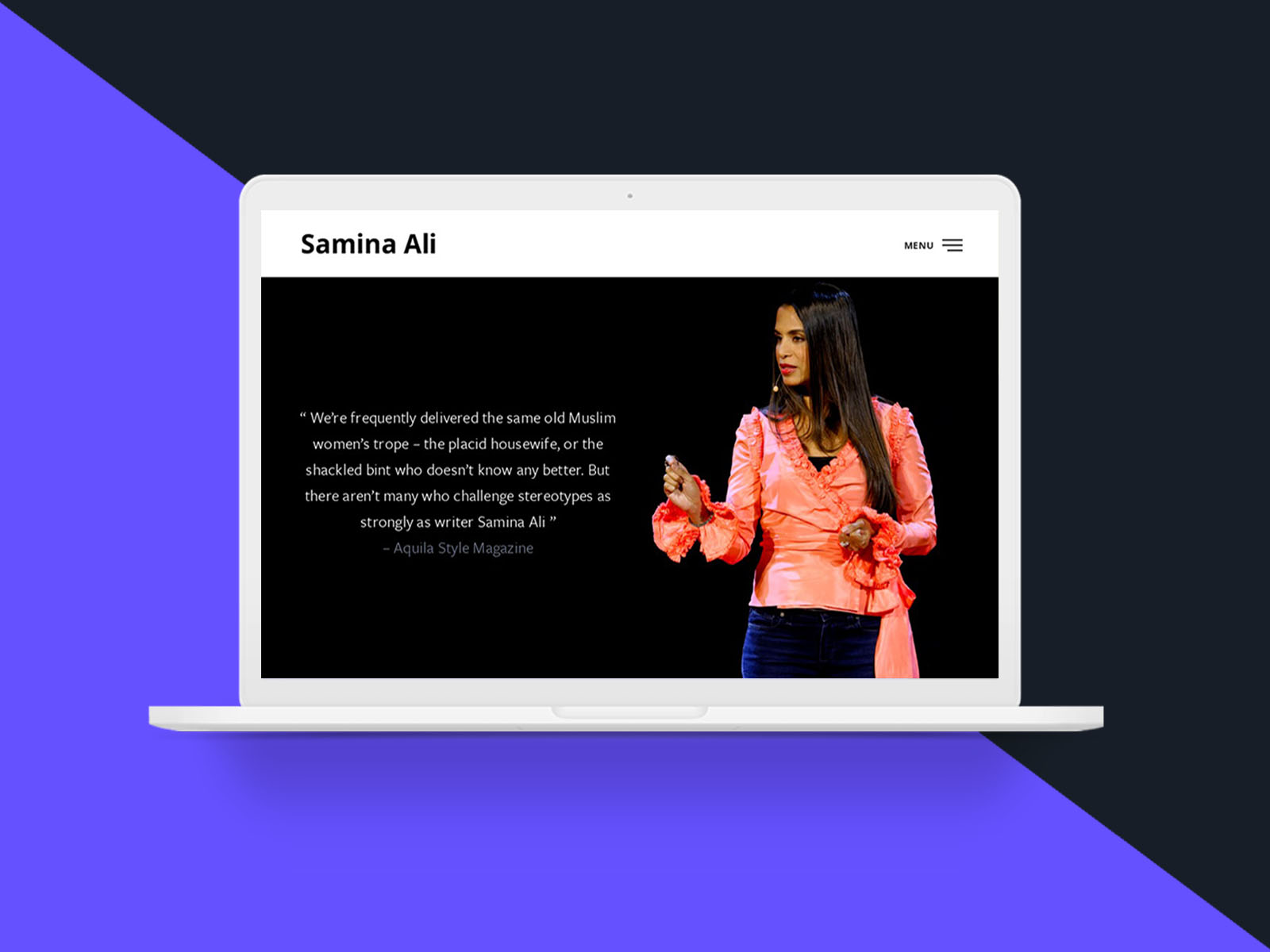 Website development for author - Samina Ali